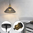 Contemporary Scandinavian Dome Full Iron Net Lampshade 1 - Light Pendant Light For Dining Room