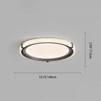 Contemporary Scandinavian Round Aluminum Hardware Acrylic LED Flush Mount Ceiling Light For Bedroom