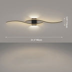 Modern Minimalist Long Curve Iron Acrylic LED Wall Sconce Lamp For Living Room