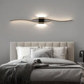 Modern Minimalist Long Curve Iron Acrylic LED Wall Sconce Lamp For Living Room