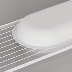 Contemporary Nordic Long Strip Iron PE LED Flush Mount Ceiling Light For Dining Room