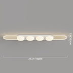 Contemporary Nordic Long Strip Iron PE LED Flush Mount Ceiling Light For Dining Room