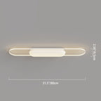 Contemporary Nordic Long Strip Iron PE LED Flush Mount Ceiling Light For Dining Room