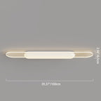 Contemporary Nordic Long Strip Iron PE LED Flush Mount Ceiling Light For Dining Room