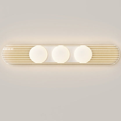 Contemporary Nordic Long Strip Iron PE LED Flush Mount Ceiling Light For Dining Room