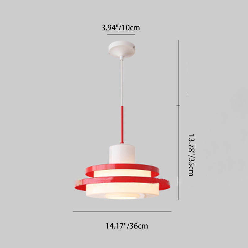 Contemporary Scandinavian Dome Round Iron Glass Lampshade 1 - Light Pendant Light For Living Room