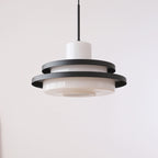 Contemporary Scandinavian Dome Round Iron Glass Lampshade 1 - Light Pendant Light For Living Room