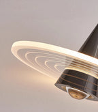 Modern Art Deco Dome Conical Iron Acrylic Lampshade LED Pendant Light For Bedroom
