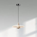 Modern Art Deco Dome Conical Iron Acrylic Lampshade LED Pendant Light For Bedroom