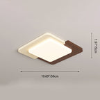 Contemporary Nordic Round Square Rectangle Splicing Acrylic Iron LED Flush Mount Ceiling Light For Bedroom