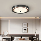 Contemporary Scandinavian Round Hardware PC LED Flush Mount Ceiling Light For Bedroom