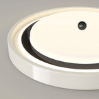 Contemporary Scandinavian Round Hardware PC LED Flush Mount Ceiling Light For Bedroom