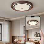 Contemporary Scandinavian Round Hardware PC LED Flush Mount Ceiling Light For Bedroom