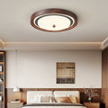 Contemporary Scandinavian Round Hardware PC LED Flush Mount Ceiling Light For Bedroom