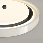 Contemporary Scandinavian Round Hardware PC LED Flush Mount Ceiling Light For Bedroom