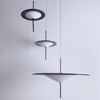 Modern Art Deco Dome UFO Shape Acrylic Hardware LED Pendant Light For Dining Room