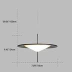 Modern Art Deco Dome UFO Shape Acrylic Hardware LED Pendant Light For Dining Room