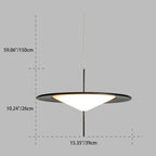 Modern Art Deco Dome UFO Shape Acrylic Hardware LED Pendant Light For Dining Room