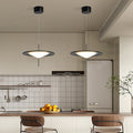 Modern Art Deco Dome UFO Shape Acrylic Hardware LED Pendant Light For Dining Room