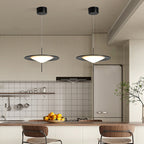 Modern Art Deco Dome UFO Shape Acrylic Hardware LED Pendant Light For Dining Room