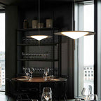 Modern Art Deco Dome UFO Shape Acrylic Hardware LED Pendant Light For Dining Room