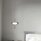 Modern Art Deco Dome UFO Shape Acrylic Hardware LED Pendant Light For Dining Room