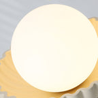 Contemporary Nordic Dome Bud Shape Cream Iron Glass 1 - Light Semi-flush Mount Ceiling Light for Hallways