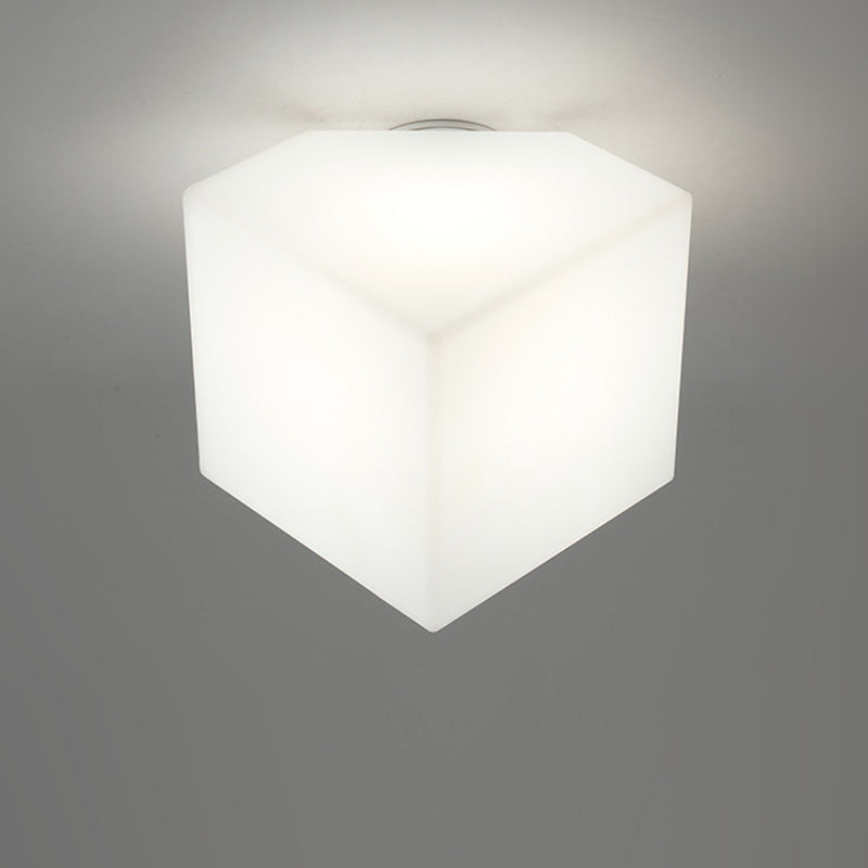 Modern Simplicity Dome Polygonal Roto-molding Metal Pvc 1 - Light Semi-flush Mount Ceiling Light for Hallways