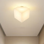 Modern Simplicity Dome Polygonal Roto-molding Metal Pvc 1 - Light Semi-flush Mount Ceiling Light for Hallways
