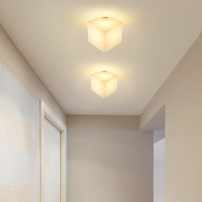 Modern Simplicity Dome Polygonal Roto-molding Metal Pvc 1 - Light Semi-flush Mount Ceiling Light for Hallways