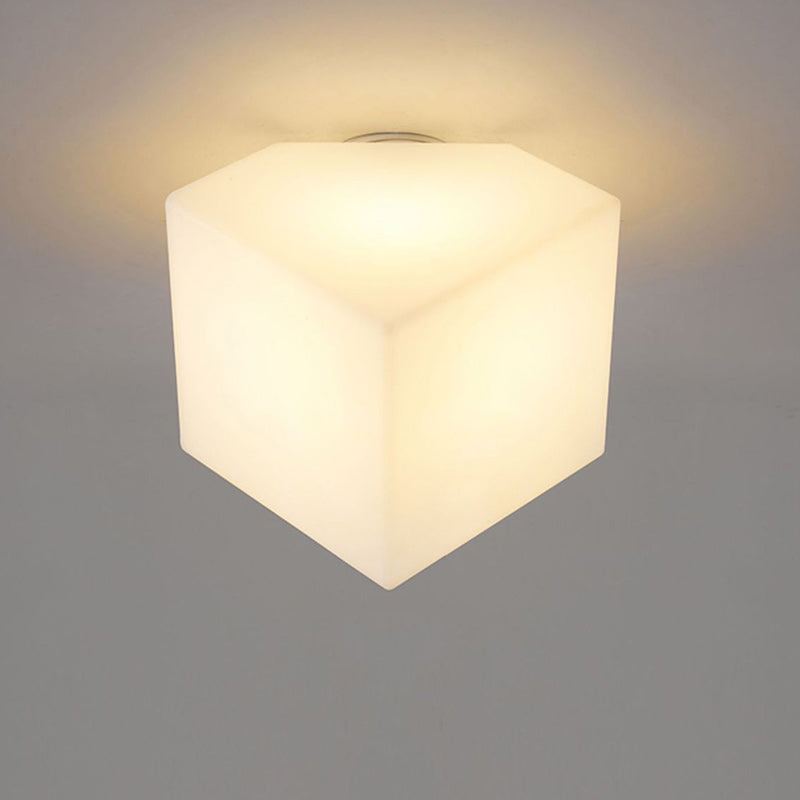 Modern Simplicity Dome Polygonal Roto-molding Metal Pvc 1 - Light Semi-flush Mount Ceiling Light for Hallways