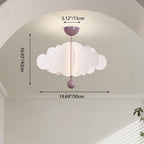 Contemporary Nordic Dome Wings Acrylic Iron Aluminum LED Semi-Flush Mount Ceiling Light For Bedroom