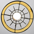 Contemporary Boho Cylinder Plastic Rattan Weaving Iron 1 - Light Pendant Light For Living Room