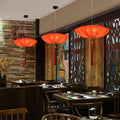 Traditional Chinese Lotus Petal Shape Fabric Iron 1/3-light Chandeliers for Dining Room BulbSquare