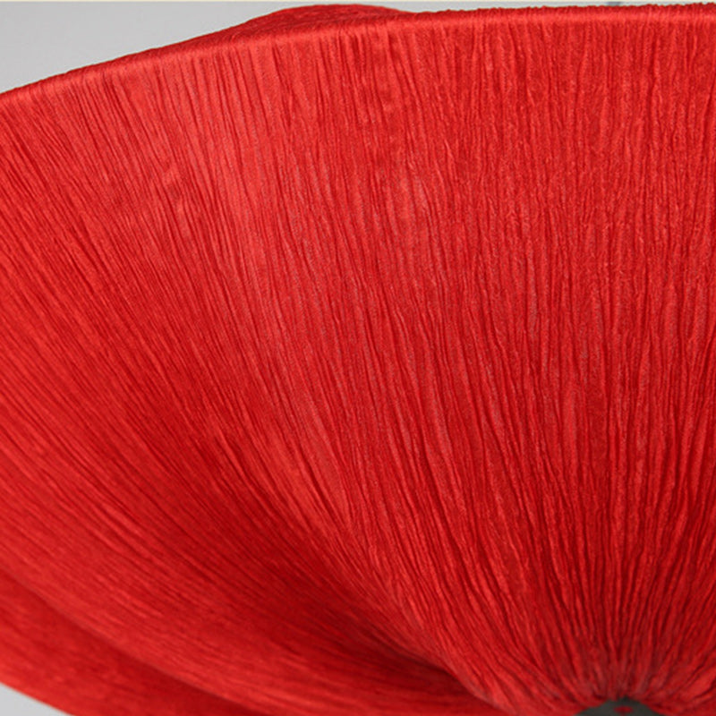 Traditional Chinese Lotus Petal Shape Fabric Iron 1/3-light Chandeliers for Dining Room BulbSquare