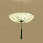 Traditional Chinese Lotus Petal Shape Fabric Iron 1/3-light Chandeliers for Dining Room BulbSquare