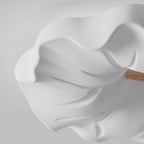 Contemporary Nordic Cream Flower Acrylic Lampshade Iron LED Flush Mount Ceiling Light For Bedroom
