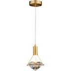 Modern Luxury Dome Diamond Full Copper Crystal 1 - Light Pendant Light For Dining Room