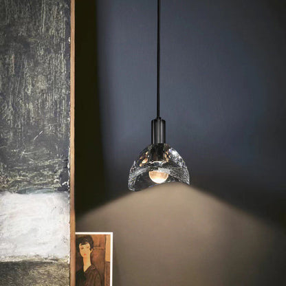 Modern Luxury Full Copper Crystal Lampshade 1 - Light Pendant Light For Dining Room