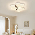 Contemporary Nordic Cream Three Love Hearts Acrylic Lampshade Iron LED Flush Mount Ceiling Light For Bedroom