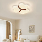 Contemporary Nordic Cream Three Love Hearts Acrylic Lampshade Iron LED Flush Mount Ceiling Light For Bedroom