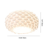 Contemporary Creative Fish Scales Iron Acrylic Lampshade 2/4 - Light Flush Mount Ceiling Light For Living Room