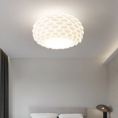 Contemporary Creative Fish Scales Iron Acrylic Lampshade 2/4 - Light Flush Mount Ceiling Light For Living Room