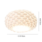 Contemporary Creative Fish Scales Iron Acrylic Lampshade 2/4 - Light Flush Mount Ceiling Light For Living Room