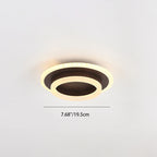 Contemporary Simplicity Round Square Iron PVC LED Flush Mount Ceiling Light For Bedroom