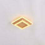 Contemporary Simplicity Round Square Iron PVC LED Flush Mount Ceiling Light For Bedroom