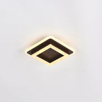Contemporary Simplicity Round Square Iron PVC LED Flush Mount Ceiling Light For Bedroom