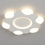 Contemporary Nordic Flower Shape Iron Acrylic Lampshade LED Flush Mount Ceiling Light For Bedroom