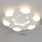 Contemporary Nordic Flower Shape Iron Acrylic Lampshade LED Flush Mount Ceiling Light For Bedroom