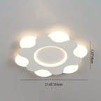 Contemporary Nordic Flower Shape Iron Acrylic Lampshade LED Flush Mount Ceiling Light For Bedroom